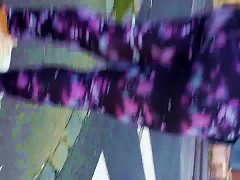 Sporty Teen In Purple Gym Leggings - Domyos (part 2)
