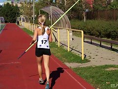 Track Star Aussie Hottie Gets Naked And Rubs Her Pussy After Practice