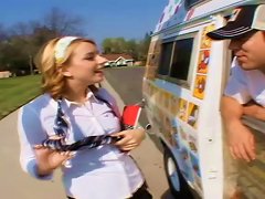 Big Cock Ice Cream Man And A Shaved Pussy Teen Have Great Sex
