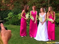 Beautiful Bride Plays Lesbian Games With Her Charming Bridesmaids