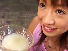 Japanese Chick Swallows Plate Of Sperm